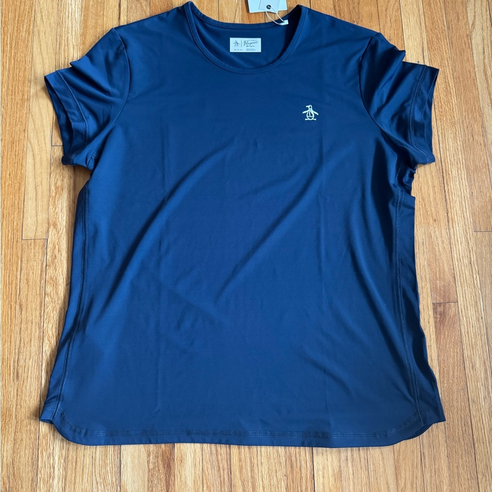 Penguin Women’s Tee Essential Side Mesh - Black Iris XL